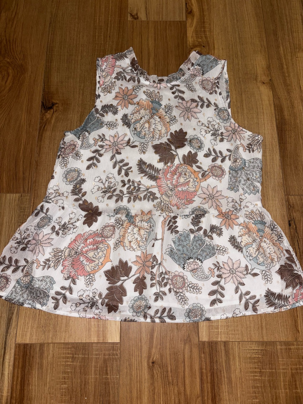 LOFT Floral Sleeveless Blouse Size XS